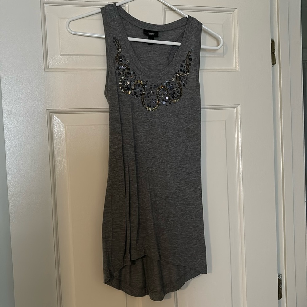 Mossimo beaded gray tank top